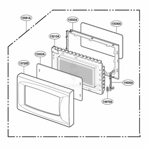 Part Location Diagram of 3720W0D348A LG PANEL,DOOR