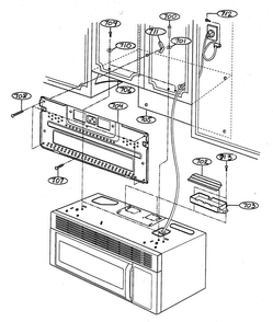 Installation Parts Diagram and Parts List for MV-1320B  LG Microwave