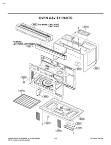 Oven Cavity Parts Diagram and Parts List for MV1746AD CWHELGA LG Microwave