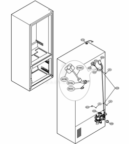 Valve And Water Tube Parts Diagram and Parts List for LSFD2491ST ASTCNA0 LG Refrigerator