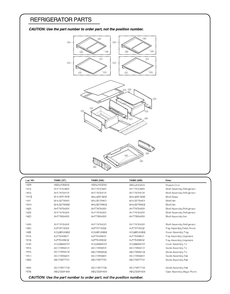Refrigerator Parts Diagram and Parts List for GR-L328HSUM ASTCSE0 LG Refrigerator