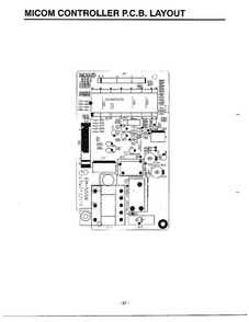 Controller P.c.b. Layout Diagram and Parts List for MA-682M  LG Microwave