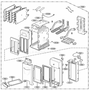 Toaster Parts Diagram and Parts List for 62299 ABKESEA LG Range