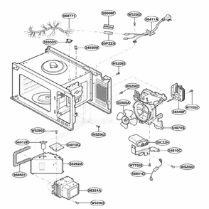 Interior Parts Diagram and Parts List for GT4185SKS AS1EWRP LG Wall Oven