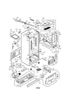 Case Parts Diagram and Parts List for LFX28979SW 00 LG Refrigerator