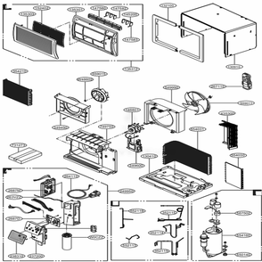 Part Location Diagram of 3530A11003E LG GRILLE,FRONT