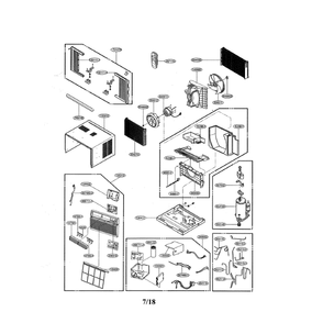 Air Conditioner Diagram and Parts List for LW8016ER 00 LG Air Conditioner