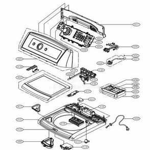 Part Location Diagram of AGL74774301 LG PANEL ASSEMBLY,FRONT