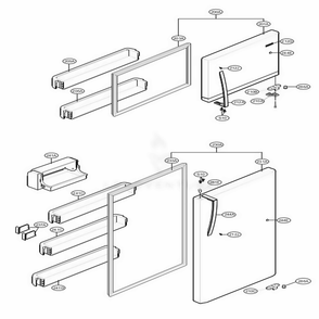 Door Parts Diagram and Parts List for 78032 ASWCSE2 LG Refrigerator