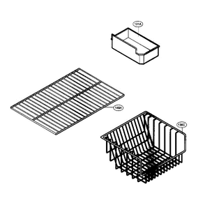 Freezer Diagram and Parts List for LBC22518ST 00 LG Refrigerator