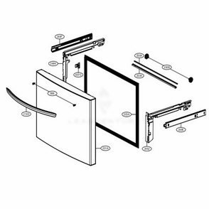 Door Parts 3 Diagram and Parts List for 75067 ASBCSE0 LG Refrigerator