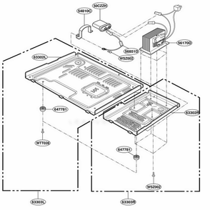 Part Location Diagram of 3303W1A031A LG BASE PLATE Assembly ALL