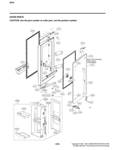Door Parts 2 Diagram and Parts List for GR-J248FSYM ASTCNA0 LG Refrigerator