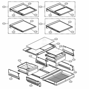 Refrigerator Parts Diagram and Parts List for 73153 ASTCSE0 LG Refrigerator