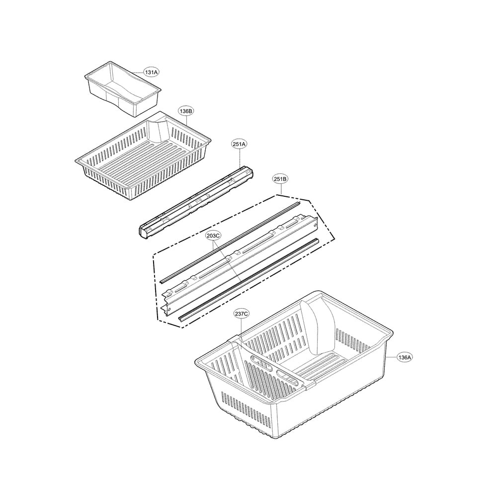 Freezer Parts Diagram and Parts List for LMXS28626S 00 LG Refrigerator
