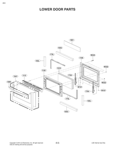 Lower Door Parts Diagram and Parts List for FD1773LS ASTLLGA LG Range