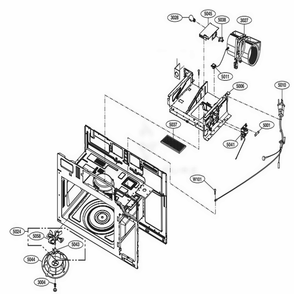 Interior Parts 2 Diagram and Parts List for LMV1831SS CFSELGA LG Range