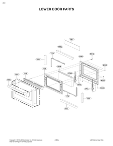 Lower Door Parts Diagram and Parts List for FZ474PGV ASTLLGA LG Range