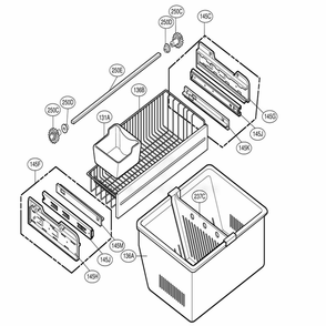 Freezer Parts Diagram and Parts List for 78713 AST2SER LG Refrigerator