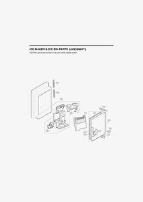 Ice Maker And Ice Bin Parts Diagram and Parts List for GC-L28ANSPP ASTCNA6 LG Refrigerator