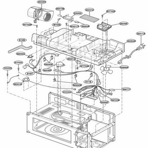 Interior Parts 2 Diagram and Parts List for MH7135XEB0 BKEWRP LG Range