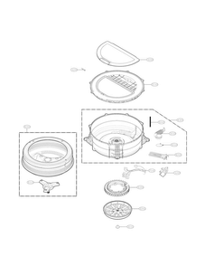 Part Location Diagram of AJQ74094002 LG TUB ASSEMBLY,OUTER