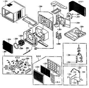 Cabinet Parts Diagram and Parts List for R2103  LG Air Conditioner
