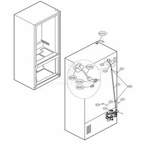 Valve And Water Tube Parts Diagram and Parts List for LMXC23796M AMTCNA0 LG Refrigerator