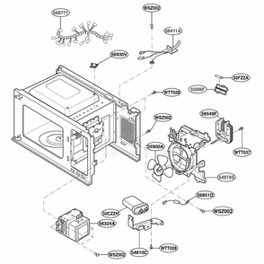 Interior Parts 1 Diagram and Parts List for MAB745B CBKEBBY LG Range