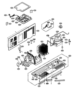 Machine Compartment Diagram and Parts List for LSC27970ST 00 LG Refrigerator