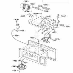 Interior Parts 2 Diagram and Parts List for 62649 ABKESEA LG Range
