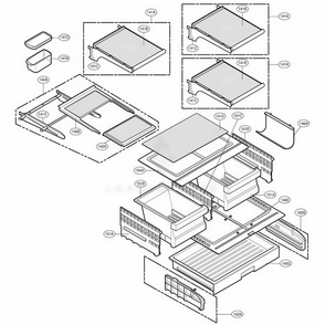 Refrigerator Parts Diagram and Parts List for 78783 AST2SEF LG Refrigerator
