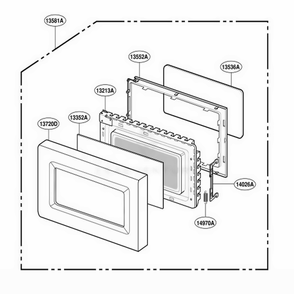 Part Location Diagram of 3720W0D194E LG PANEL,(DOOR)