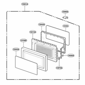 Part Location Diagram of 3552W1A040A LG COVER,CHOKE