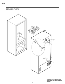 Ice Maker Parts Diagram and Parts List for GM-B258NKNM ASBCNA0 LG Refrigerator