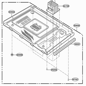 Base Plate Parts Diagram and Parts List for JES1451BJ CBKEGEU LG Range