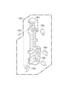 Latch Board Parts Diagram and Parts List for LMV1976ST01  LG Microwave