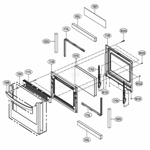 Lower Door Parts Diagram and Parts List for LDG4311ST ASTELGA LG Range