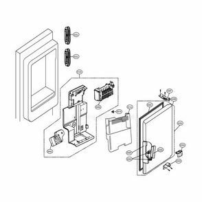 Ice Maker And Ice Bin Parts Diagram and Parts List for LFXS30766S ASTCNA0 LG Refrigerator