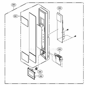 Control Panel Parts Diagram and Parts List for LMC2075SW CWHELNA LG Range