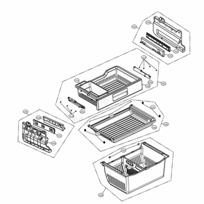 Freezer Parts Diagram and Parts List for LFXS30726M AMTCNA0 LG Refrigerator