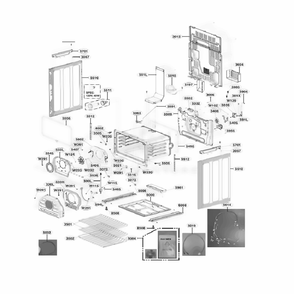 Lower Cavity Parts Diagram and Parts List for LDG4313BD ABDELGA LG Range