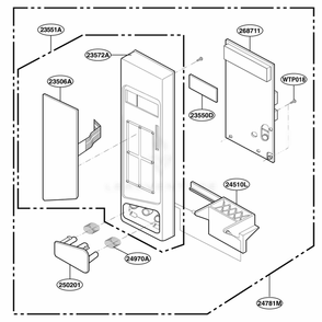 Part Location Diagram of 3572W0A191C LG PANEL,CONTROL