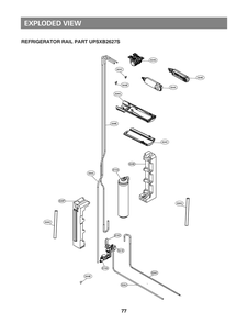 Refrigerator Rail Part Upsxb2627s 2 Diagram and Parts List for GR-L276DSDM ASTCNA0 LG Refrigerator