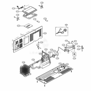 Machine Compartment Diagram and Parts List for 51839 AWBCSE2 LG Refrigerator