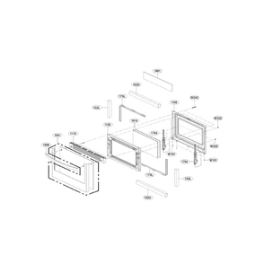 Lower Door Diagram and Parts List for LDE4415BD 00 LG Range