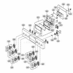 Part Location Diagram of EBR82864102 LG PCB ASSEMBLY,SIDEKEY