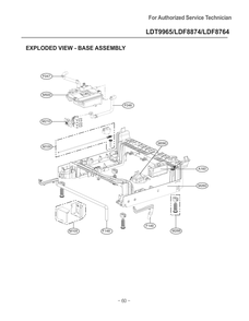 Base Assembly Diagram and Parts List for D1426DB1 ABDEEUS LG Dishwasher