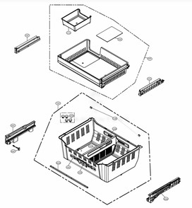 Freezer Parts Diagram and Parts List for LRMDS3006D ASBCNA0 LG Refrigerator
