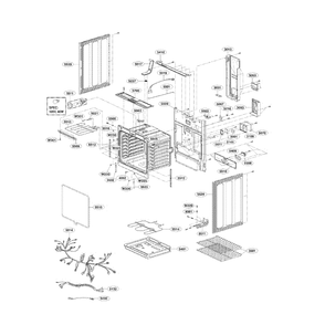 Part Location Diagram of MEE62306405 LG Bake Element